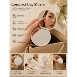 Portable Round Pocket Mirror With Clear Reflection