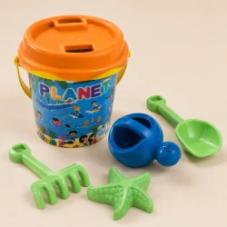 Kids Beach Sand Play Bucket Toy Set