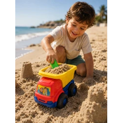Colorful Kids Sand Truck Beach Play Set with Bucket and Sand Tools