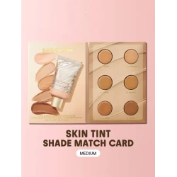 SHEGLAM Dew & Done Skin Tint SPF20 Shade Match Card (Medium) – Foundation Sample Tester | Find Your Perfect Shade Before You Buy