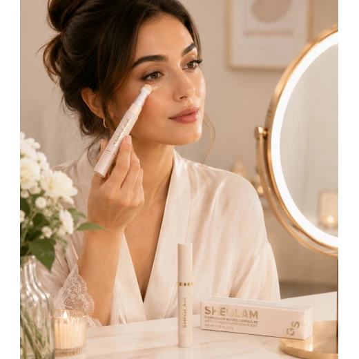 Sheglam Honey Complexion Boost Concealer, Natural Coverage, Hydrating Formula, 1 Piece Sheglam Honey Complexion Boost Concealer, Natural Coverage, Hydrating Formula, 1 Piece