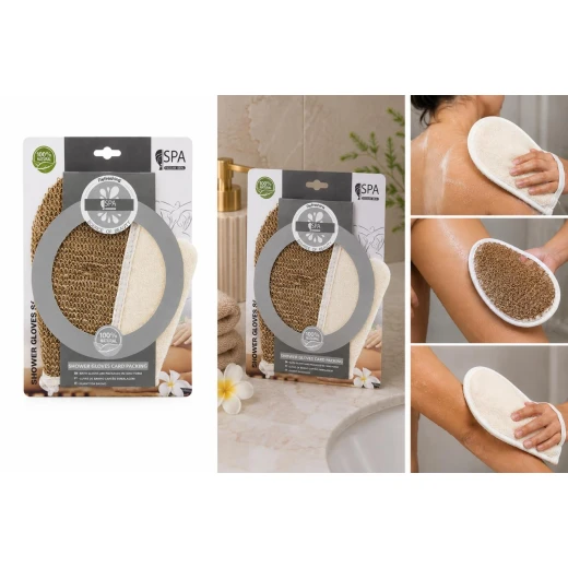 Exfoliating Shower Sponge Gloves Loofah – Deep Cleansing Bath Scrubber Mitt for Smooth, Soft & Healthy Skin | Body Exfoliation Glove for Men & Women - Spa - Image 2