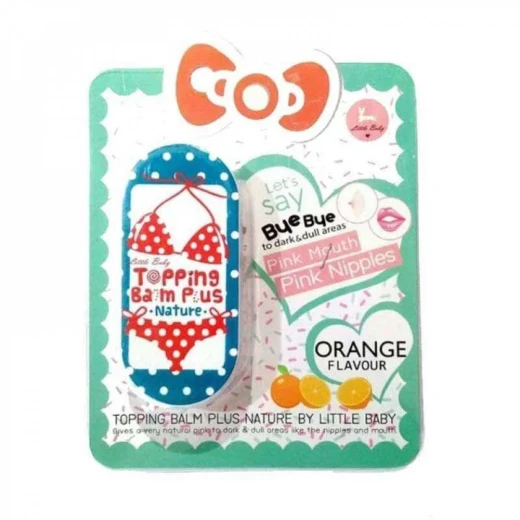 Little Baby Topping Balm Plus Nature Orange Flavour, Cosmetic Balm for Dark & Dull-Looking Areas, Designed to Improve the Appearance of Lips and Targeted External Skin Areas for a Softer, Fresher-Looking Finish