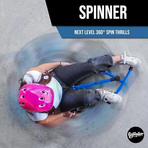 إزي رولر لعبة ركوب دوارة ، لون أزرق، مزودة بعجلات مضيئة - إزي رولر - Image 2