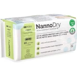 فوط سلس البول من القطن العضوي من NannoDry للبالغين - حماية من التسرب الخفيف 7 بوصات - 20 قطعة - نانوكير
