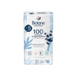 BIOLANE Baby Diaper Size 5, 40 Pieces | Ultra-Soft, Breathable, High Absorption, Gentle on Sensitive Skin, Comfortable Fit for Day & Night Use