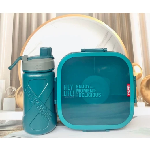 6 Compartments Lunch Box with Water Bottle – Kids Bento Box Set