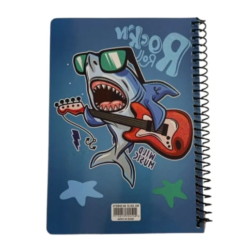 Kids spiral notebook 80 sheets with fun cartoon illustrations inside, high-quality lined pages perfect for school and creativity - Amigo - Image 2