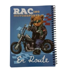Kids spiral notebook 80 sheets with fun cartoon illustrations inside, high-quality lined pages perfect for school and creativity