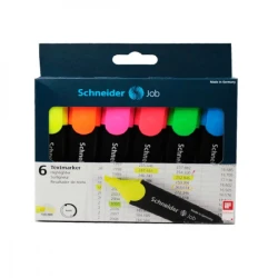 Schneider Highlighter set Job, 1-5 mm, 6 pieces, box with pendant, color mix