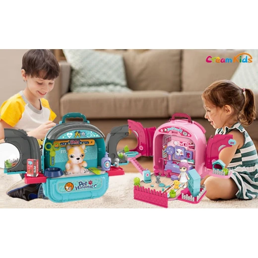 حقيبة ظهر للعناية بالحيوانات الأليفة، ألعاب لعب الأدوار للأطفال، هدية للبنات، ألعاب تظاهر لطيفة للأطفال، قطة - أميجو - Image 2