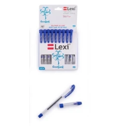 Lexi Blue Ink Pens, 0.7 Mm, 10 Piece
