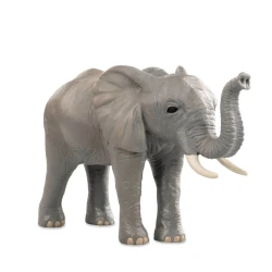 Terra, African Elephant Wild Animal Figurine Hand-Painted Durable Plastic Collectible Toy for Kids Ages 3+ Educational Wildlife Diorama
