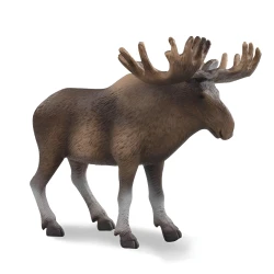 Terra, Moose Animal Figurine Hand-Painted Durable Plastic Collectible Toy for Kids Ages 3+ Educational Wildlife Diorama Accessory