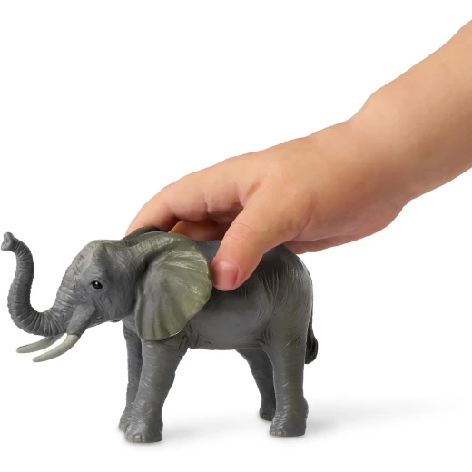 TERRA, African Elephant Family Toy Set Realistic Elephant Figures 2 Adult Elephants and 2 Calves Safari Wildlife Playset Educational Durable Plastic Animals for Kids Age 3 and Up - Terra - Image 2