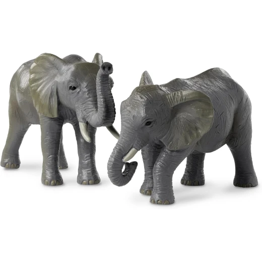 TERRA, African Elephant Family Toy Set Realistic Elephant Figures 2 Adult Elephants and 2 Calves Safari Wildlife Playset Educational Durable Plastic Animals for Kids Age 3 and Up - Terra - Image 7