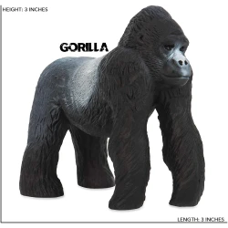 Terra, Gorilla Animal Figurine Hand-Crafted Durable Plastic Collectible Toy for Kids Ages 3+ Educational Wildlife Diorama Accessory