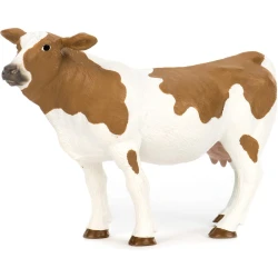 Terra, Holstein Cow Cattle Figurine Hand-Painted Durable Plastic Collectible Toy for Kids Ages 3+ Educational Farm Animal Diorama