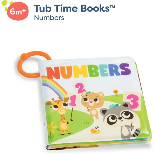 B. Toys, Tub Time Books Numbers Bath Book Waterproof Educational Baby Toy 6 Months Learning Numbers 1 to 6 Animal Illustrations Interactive Bath Time Fun Early Learning - B. toys - Image 2