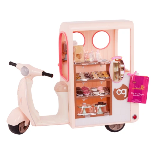 Our Generation, Chip Chip Hooray Cookie Cart Scooter Vehicle & 53-pc Play Food Accessories for Kids Ages 3+ 18 Our Generation, Chip Chip Hooray Cookie Cart Scooter Vehicle & 53-pc Play Food Accessories for Kids Ages 3+ 18