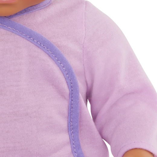 LullaBaby, Baby Doll Pajama Outfit Purple Pajama Onesie Headband Fuzzy Slippers Teether 14 Inch Soft Safe Materials Perfect for Kids Ages 2 Years and Up Interactive Nurturing Role Play Imaginative Nighttime Play Gift Set - Lullababy - Image 6