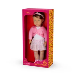 Our Generation, Mika 18" Ballerina Doll in Butterfly Ballet Outfit for Kids Ages 3+ Hazel Eyes Freckles Pink Highlights Ballet Shoes