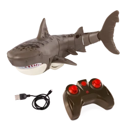 TERRA, Remote Control Swimming Leopard Shark Toy Waterproof Pool Shark 360 Movement Auto Mode Kids 5+ Interactive Water Toy Realistic Marine Animal Long Range Control Educational Play