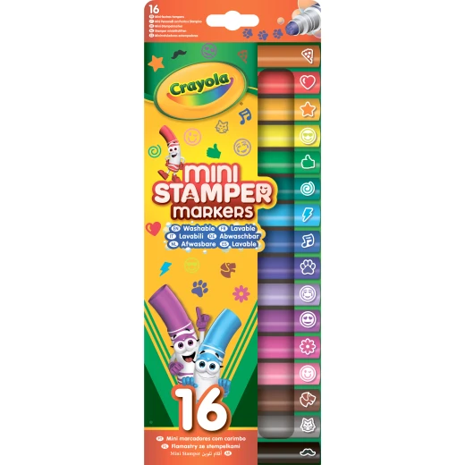 Crayola | Markers Mini Stamp Set Washable x 16 pcs Crayola | Markers Mini Stamp Set Washable x 16 pcs
