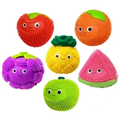 JARU, Expressions Squishy Toy 1pc Random Fruit Stress Relief Soft Squeeze Toy for Kids Boys and Girls Ages 3 Plus