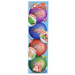 Scentos, 4 Scented Bounce Putty Fruity Scents Safe Non-Toxic Kids Creative Sensory Molding Stretching Bouncing Play Ages 3+ Fun Activity USA Design