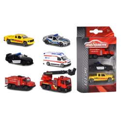 Majorette, Australian Emergency 000 Diecast Cars 3 Pack 7.5cm Fire Truck Police Car Ambulance Lifeguard Opening Doors Free Wheel Kids 3+ Random Pack