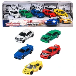 Majorette, Japan Series Tune Ups Series 2 Diecast Cars Gift Pack 5pcs 1:64 Chrome Effect Tuning 7 Surprises 18 Collectible Models Rare Super Rare Ultra Rare 5+