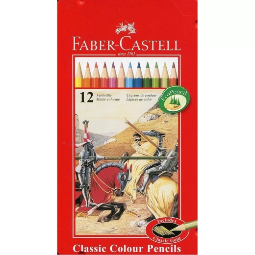 Faber Castell | Classic Color Pencils in Metal Tin Box | Set of 12 Faber Castell | Classic Color Pencils in Metal Tin Box | Set of 12