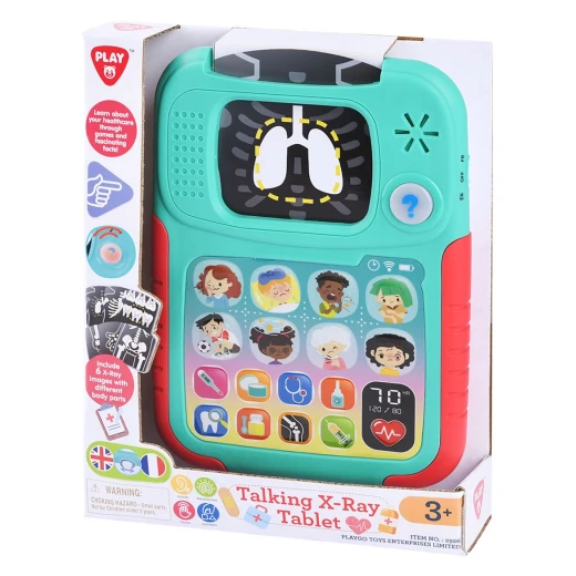Playgo, Talking X-Ray Tablet Interactive Educational Toy for Kids Ages 3+ with Light-Up Buttons and 6 Image Cards STEM Learning Playgo, Talking X-Ray Tablet Interactive Educational Toy for Kids Ages 3+ with Light-Up Buttons and 6 Image Cards STEM Learning