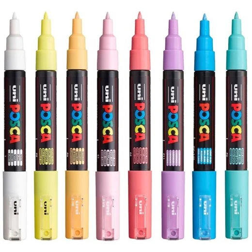 Uni-Ball | Uni Posca Soft Marker PC-1M | 8 Colors - Uni - Image 2