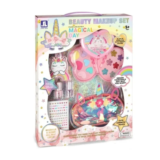 مجموعة مكياج K Toys Ultimate للبنات كاملة ظلال عيون أحمر خدود أحمر شفاه وطلاء أظافر هدية مجموعة مكياج K Toys Ultimate للبنات كاملة ظلال عيون أحمر خدود أحمر شفاه وطلاء أظافر هدية