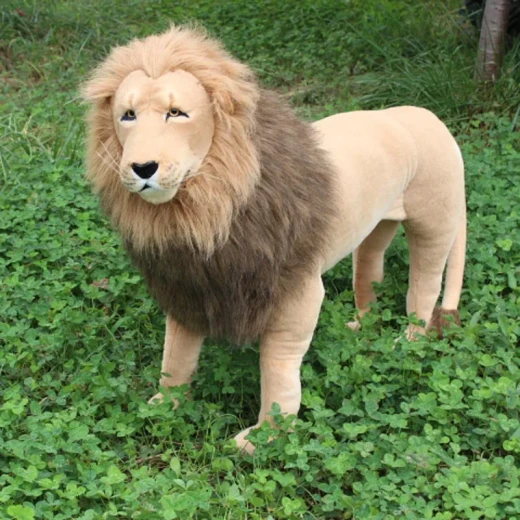 أسد أفريقي محشو عملاق واقف لطيف للتسلية والألعاب بطول 100 سم من كاي تويز - كي تويز - Image 2