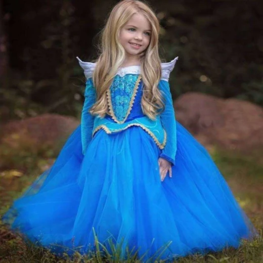 فستان تنكري لحفلات الأميرة للفتيات - أزرق من كاي كوستيومز - K Costumes - Image 2