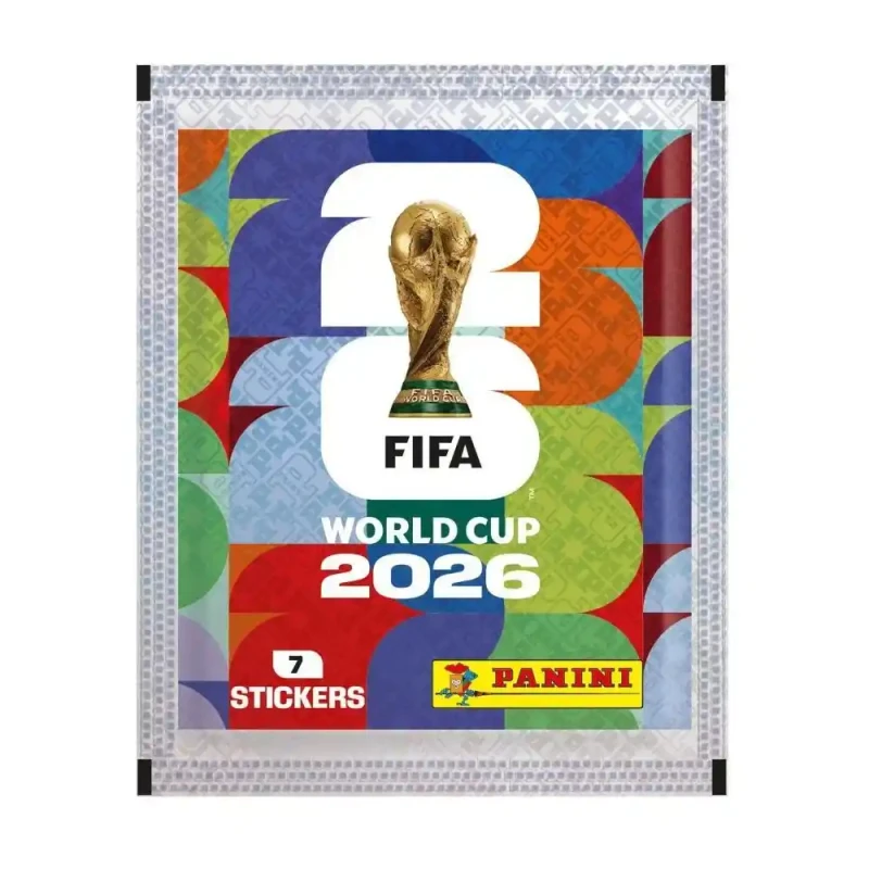 باك ملصقات رسمي لكأس العالم 2026 يحتوي على 7 ملصقات عشوائية لهواة التجميع وتبادل الملصقات وعشاق كرة القدم شكل عشوائي من بانيني - بانيني