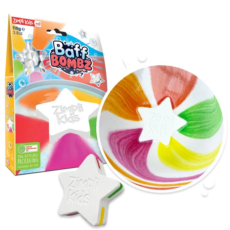 باف بومبز وايت ستار رينبو إفكت من زيمبلي كيدز - ZIMPLI KIDS