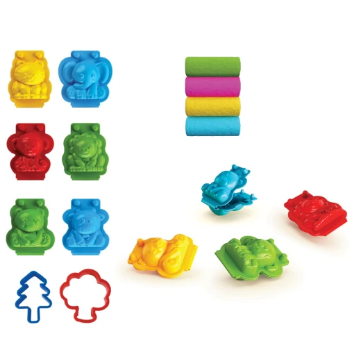 Art Craft , 3D Animals Play Dough Set , 4 pcs , 200 gr - Art Craft - Image 5