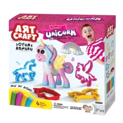 Art Craft , 3D Unicorn Play Dough Set , 4 pcs , 200 gm