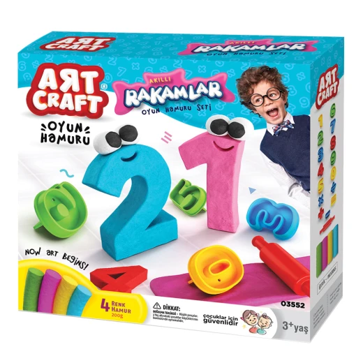 Art Craft , 3D Numbers Play Dough Set , 4 pcs , 200 gm Art Craft , 3D Numbers Play Dough Set , 4 pcs , 200 gm