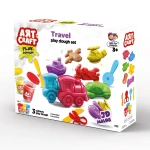 Art Craft, Travel Vehicle Play Dough Set 168 Gr for Creative Play, Motor Skill Development, Imagination Stimulation, Dough Molds and Natural Play Dough Fun for Kids - Art Craft