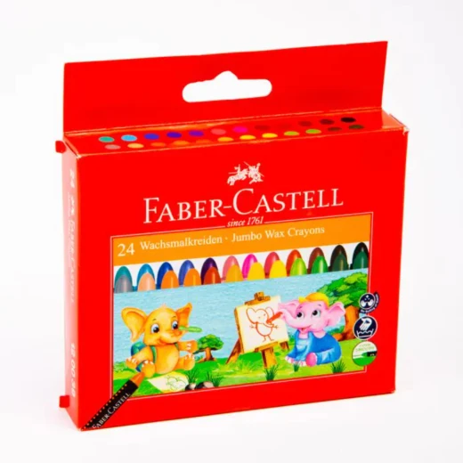 Faber Castell | Jumbo Wax Crayons | 24 Colors Faber Castell | Jumbo Wax Crayons | 24 Colors