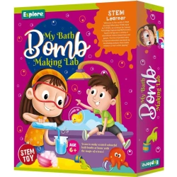 Play Craft, My Bath Bomb Making Lab for kids to create colorful scented bath bombs, enjoy fun educational experiments and learn simple chemistry with all included tools