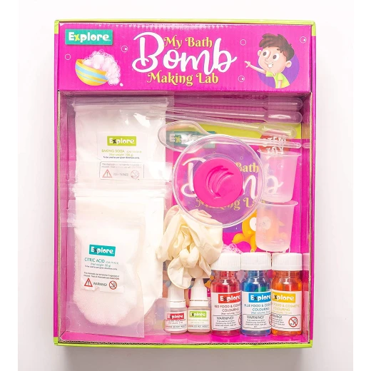 Play Craft, My Bath Bomb Making Lab for kids to create colorful scented bath bombs, enjoy fun educational experiments and learn simple chemistry with all included tools - Play Craft - Image 6
