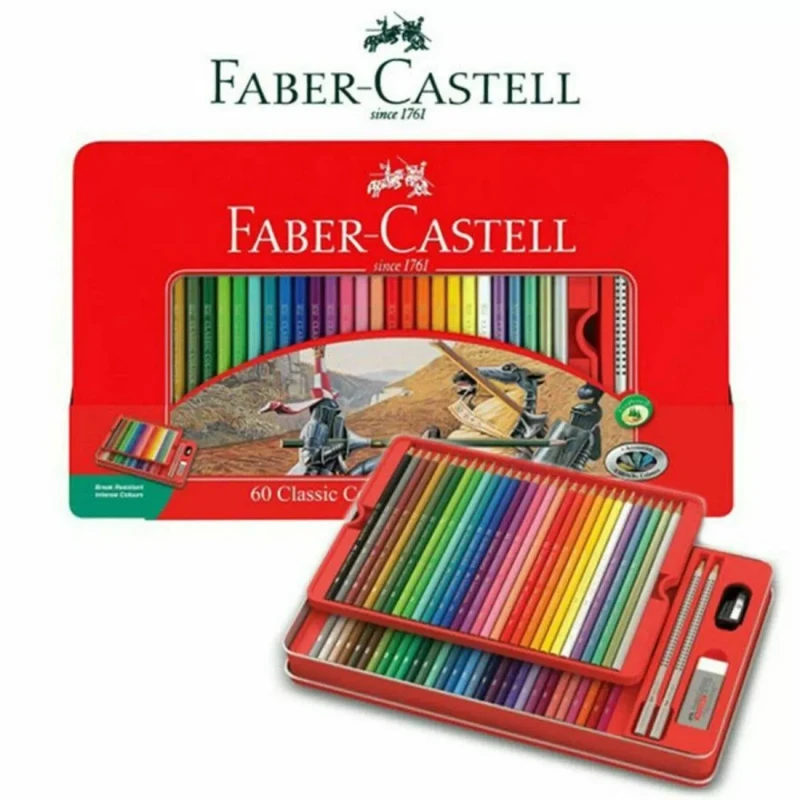 فابر كاستل - 60 مجموعة رسم قلم رصاص ملون كلاسيكي - فابر كاستل