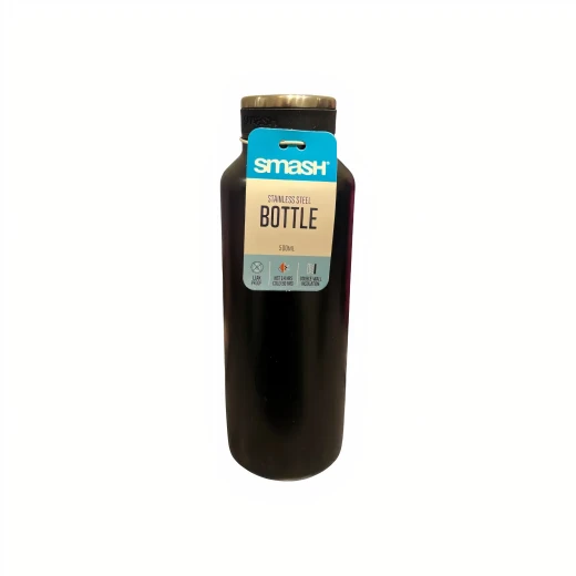Smash, Stainless Steel Stream Bottle, Black, 500 ml Smash, Stainless Steel Stream Bottle, Black, 500 ml