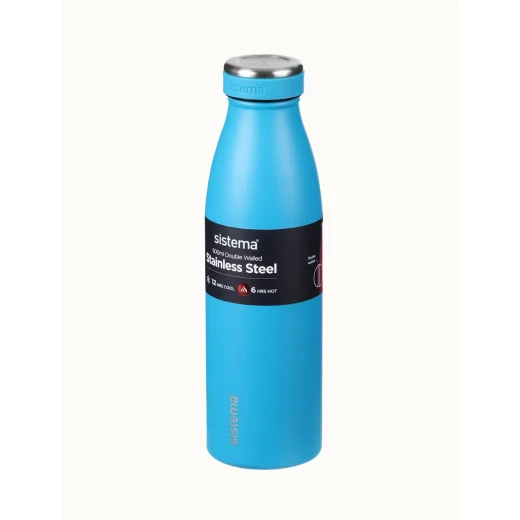 Sistema, Stainless Steel Bottle, Blue, 500 ml - Sistema - Image 2